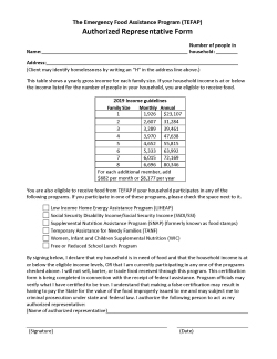 TEFAP Authorized Rep form 2019- english